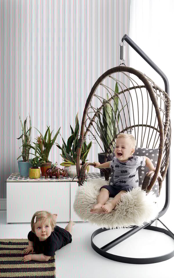 ESTAhome tapet striber blåt og rødt 53 cm x 10,05 m