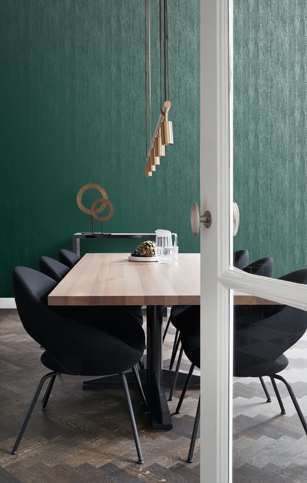 Origin Wallcoverings tapet träplankor med nerver smaragdgrönt 53 cm x 10,05 m