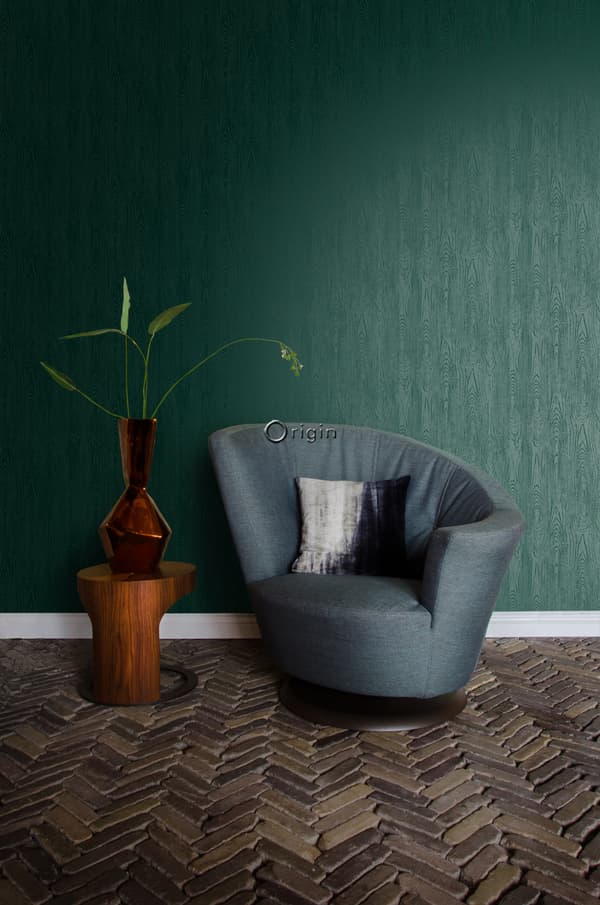 Origin Wallcoverings tapet träplankor med nerver smaragdgrönt 53 cm x 10,05 m