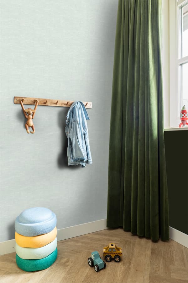 ESTAhome tapet linnedstruktur mintgrønt 53 cm x 10,05 m