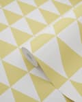 Miniatyrbillede 7 af 8: ESTAhome tapet grafiske trekanter okkergult 53 cm x 10,05 m
