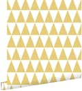 Miniatyrbillede 1 af 8: ESTAhome tapet grafiske trekanter okkergult 53 cm x 10,05 m