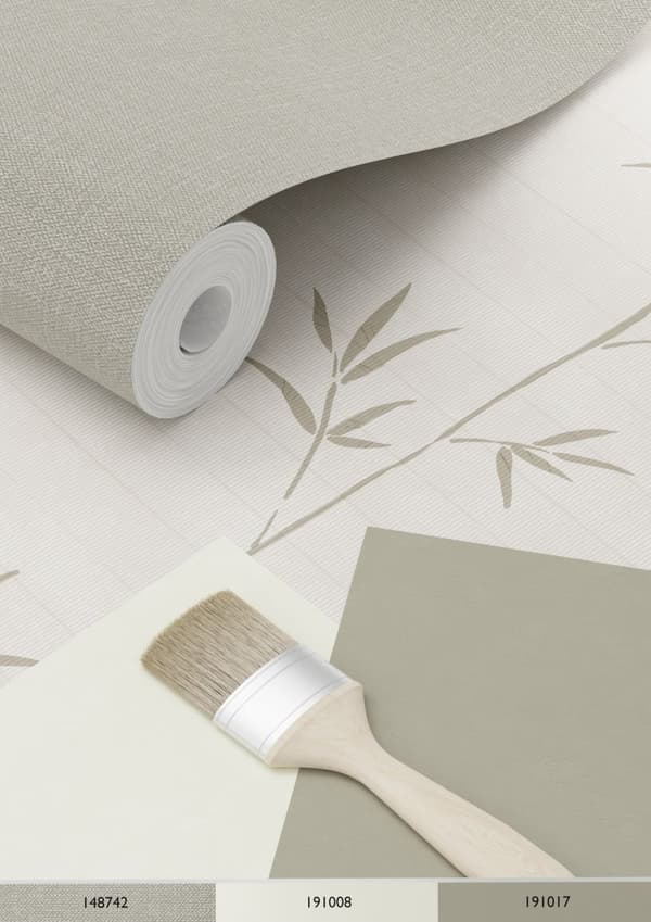 ESTAhome tapet bambu mörkbeige 0,53 x 10,05 m