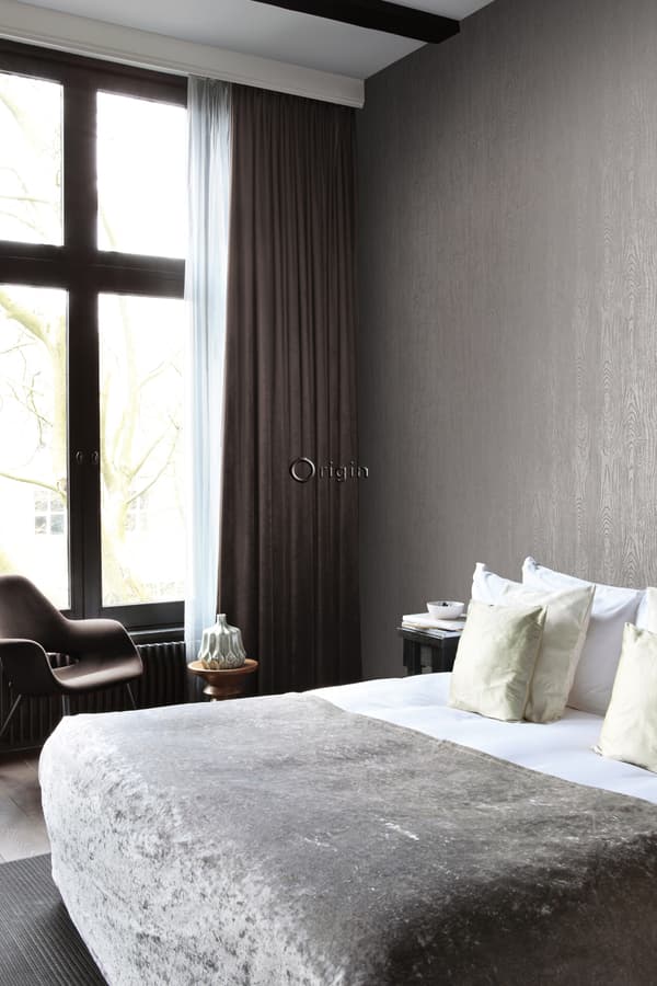 Origin Wallcoverings tapet träplankor med nerver mullvadsgrått 53 cm x 10,05 m