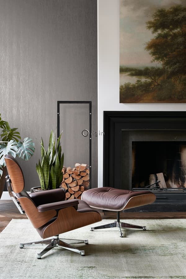 Origin Wallcoverings tapet träplankor med nerver mullvadsgrått 53 cm x 10,05 m
