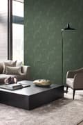 Miniatyrbild 2 av 6: Origin Wallcoverings tapet blad med vävd struktur grönt 0,53 x 10,05 m