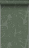 Miniatyrbild 1 av 6: Origin Wallcoverings tapet blad med vävd struktur grönt 0,53 x 10,05 m