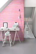 Miniatyrbild 3 av 9: ESTAhome tapet vävt motiv rosa och orange - 148620 - 53 cm x 10,05 m