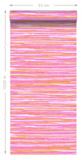 Miniatyrbild 9 av 9: ESTAhome tapet vävt motiv rosa och orange - 148620 - 53 cm x 10,05 m
