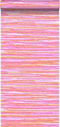 Miniatyrbild 1 av 9: ESTAhome tapet vävt motiv rosa och orange - 148620 - 53 cm x 10,05 m