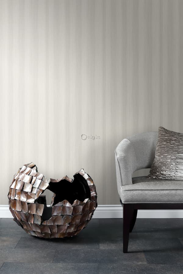 Origin Wallcoverings tapet ränder grått 53 cm x 10,05 m