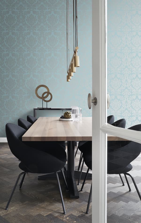 Origin Wallcoverings tapet ornament isblått 53 cm x 10,05 m