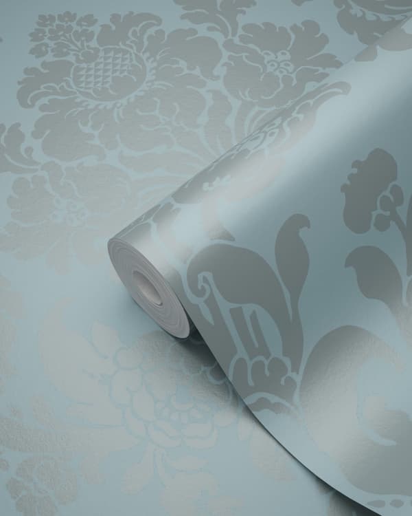 Origin Wallcoverings tapet ornament isblått 53 cm x 10,05 m