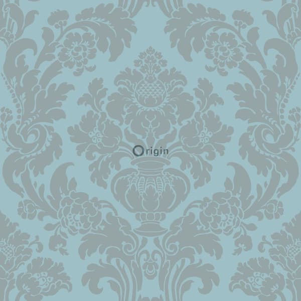 Origin Wallcoverings tapet ornament isblått 53 cm x 10,05 m