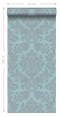 Miniatyrbild 7 av 7: Origin Wallcoverings tapet ornament isblått 53 cm x 10,05 m