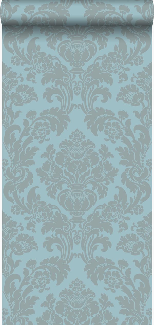 Origin Wallcoverings tapet ornament isblått 53 cm x 10,05 m