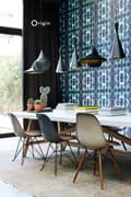 Miniatyrbillede 4 af 7: Origin Wallcoverings tapet kalejdoskop lyst azurblåt og lilla 53 cm x 10,05 m
