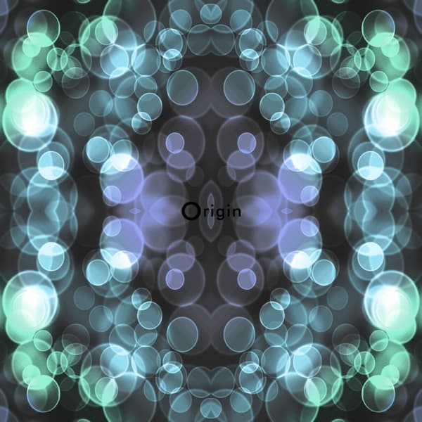 Origin Wallcoverings tapet kalejdoskop lyst azurblåt og lilla 53 cm x 10,05 m