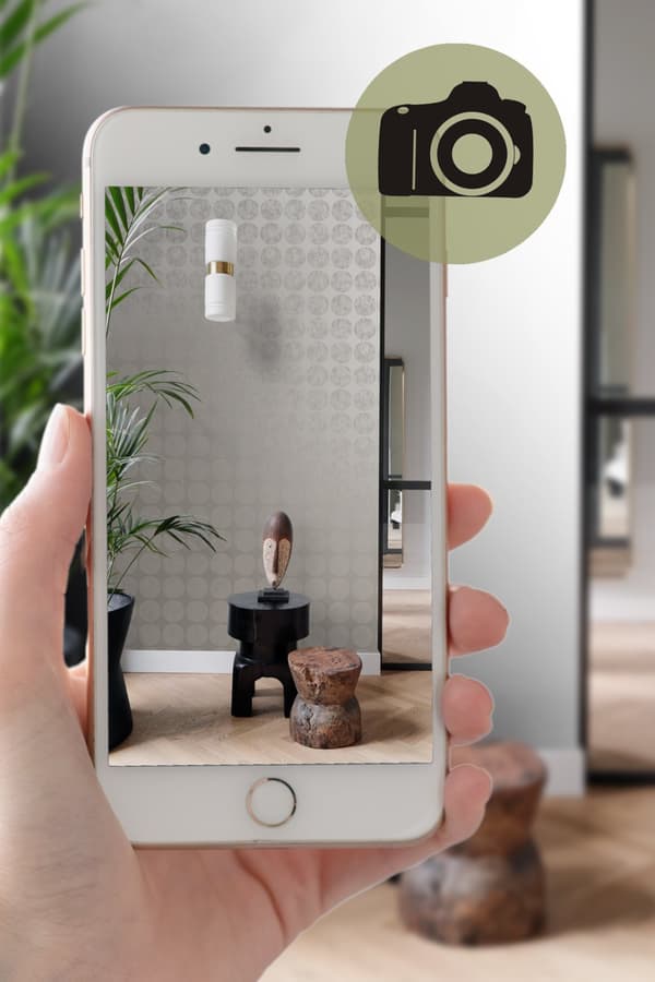 Origin Wallcoverings tapet stora slitna rundlar mullvadsgrått 53 cm x 10,05 m
