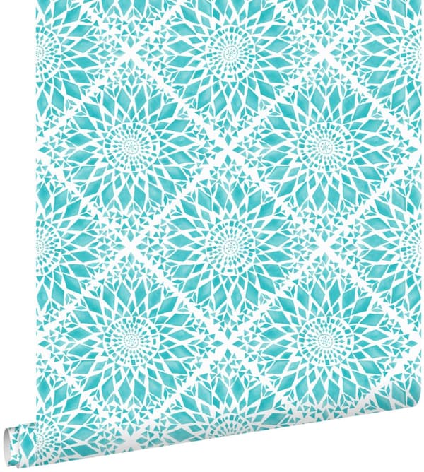ESTAhome tapet flisemotiv turkis 53 cm x 10,05 m