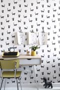 Miniatyrbillede 5 af 7: ESTAhome tapet kattekillinger sort og hvidt 53 cm x 10,05 m