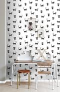 Miniatyrbillede 2 af 7: ESTAhome tapet kattekillinger sort og hvidt 53 cm x 10,05 m