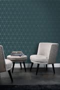 Miniatyrbillede 3 af 8: Origin Wallcoverings tapet grafiske trekanter blåt 0,53 x 10,05 m
