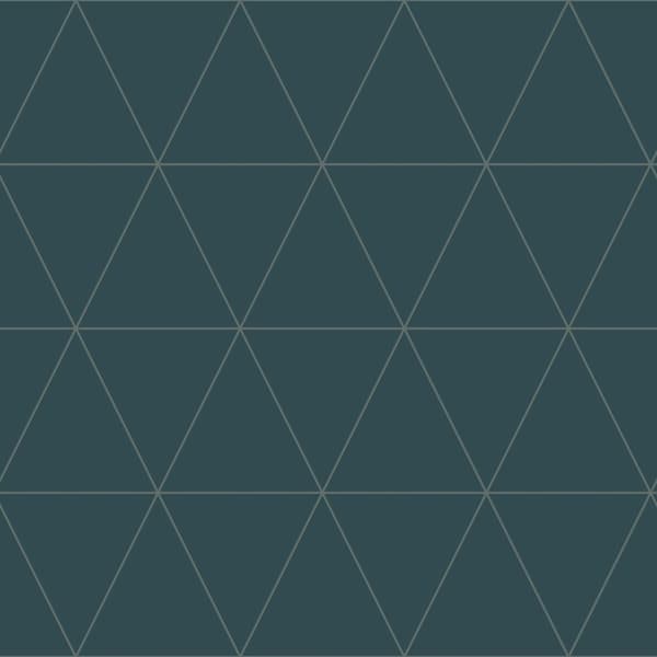 Origin Wallcoverings tapet grafiske trekanter blåt 0,53 x 10,05 m