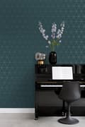 Miniatyrbillede 2 af 8: Origin Wallcoverings tapet grafiske trekanter blåt 0,53 x 10,05 m