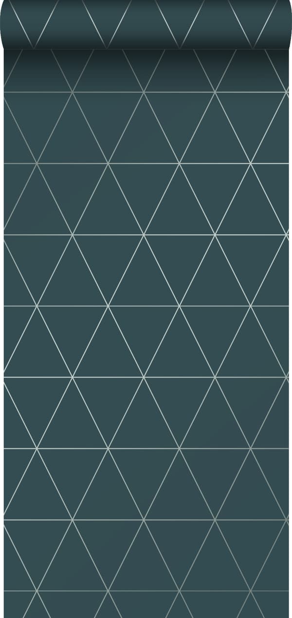 Origin Wallcoverings tapet grafiske trekanter blåt 0,53 x 10,05 m