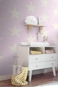 Miniatyrbillede 4 af 7: Origin Wallcoverings tapet stjerner skinnende rosa og hvidt 53 cm x 10,05 m