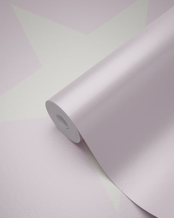 Origin Wallcoverings tapet stjerner skinnende rosa og hvidt 53 cm x 10,05 m