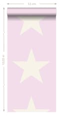 Miniatyrbillede 7 af 7: Origin Wallcoverings tapet stjerner skinnende rosa og hvidt 53 cm x 10,05 m