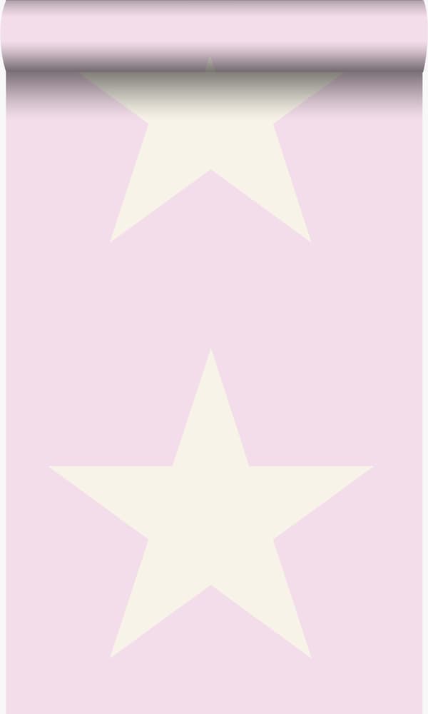 Origin Wallcoverings tapet stjerner skinnende rosa og hvidt 53 cm x 10,05 m