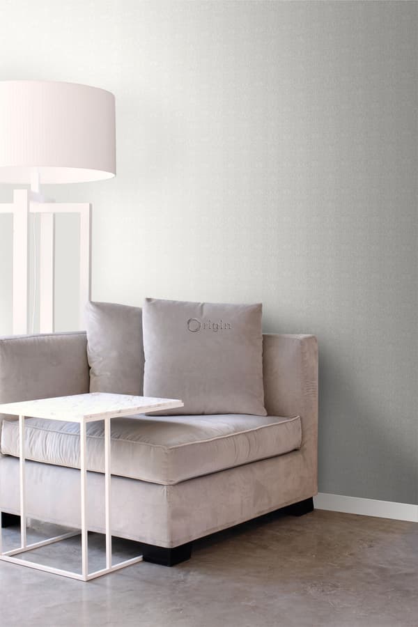 Origin Wallcoverings tapet ornament hvidt og lysegråt 53 cm x 10,05 m