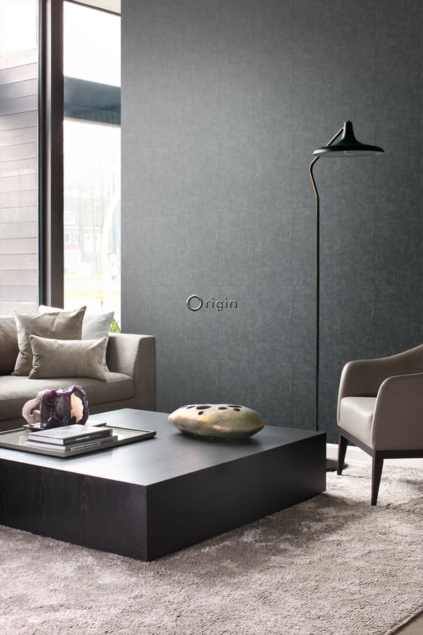 Origin Wallcoverings tapet sten mörkgrått 53 cm x 10,05 m