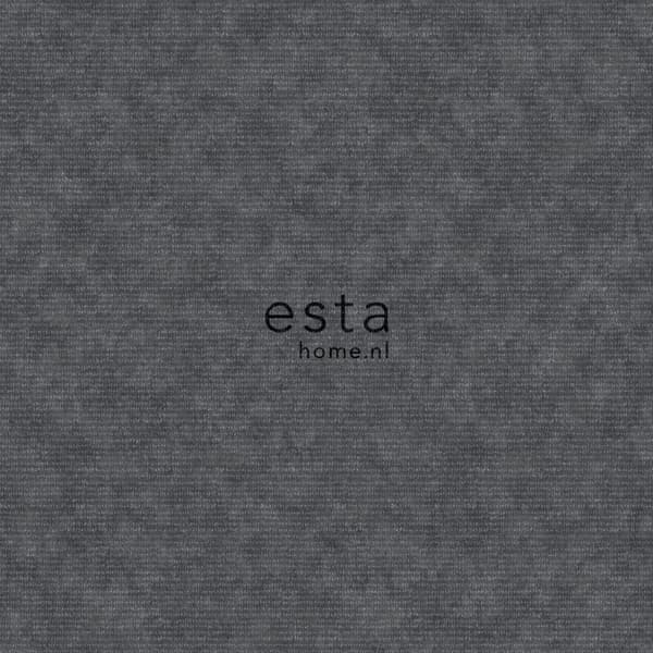 ESTAhome tapet enfärgad svart 53 cm x 10,05 m