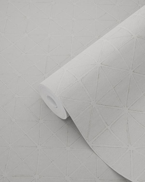 ESTAhome tapet geometriska mönster ljusgrått 53 cm x 10,05 m