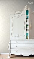 Miniatyrbild 3 av 8: ESTAhome tapet klossar glänsande vitt 53 cm x 10,05 m