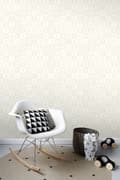 Miniatyrbild 4 av 8: ESTAhome tapet klossar glänsande vitt 53 cm x 10,05 m