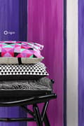 Miniatyrbild 4 av 7: Origin Wallcoverings tapet ränder rosa och lila 53 cm x 10,05 m
