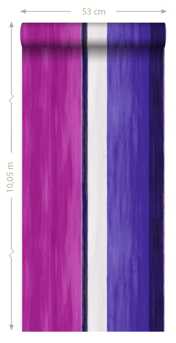 Origin Wallcoverings tapet ränder rosa och lila 53 cm x 10,05 m