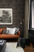 Miniatyrbild 3 av 8: ESTAhome tapet tegelvägg mörkbrunt 0,53 x 10,05 m