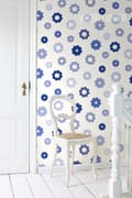 Miniatyrbild 3 av 5: Sanders & Sanders tapet spetsblommor blått - 935228 - 53 cm x 10,05 m