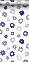 Miniatyrbild 1 av 5: Sanders & Sanders tapet spetsblommor blått - 935228 - 53 cm x 10,05 m