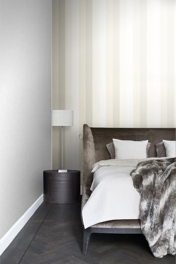 Origin Wallcoverings tapet striber beige og guldglinsende 53 cm x 10,05 m
