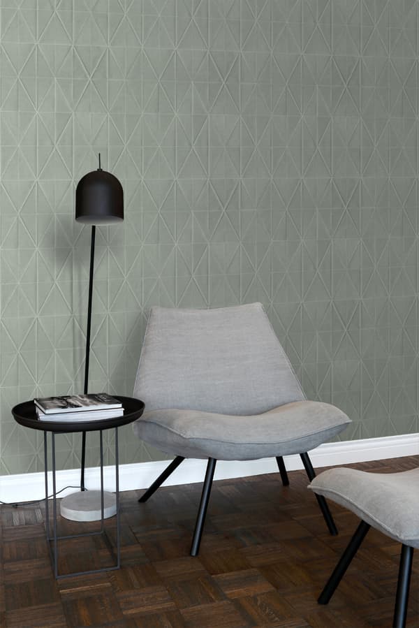 ESTAhome tapet origamimotiv ljusgrått 0,53 x 10,05 m
