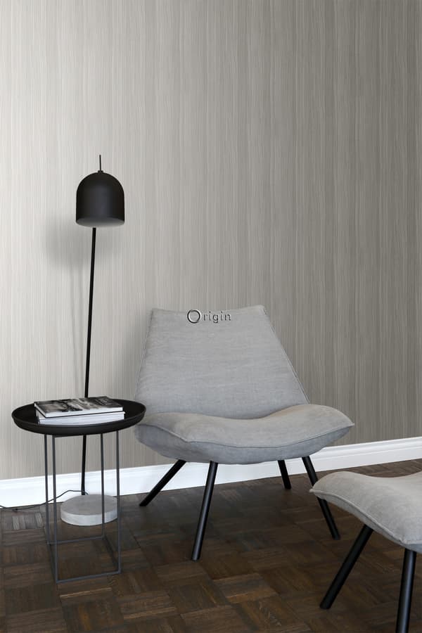 Origin Wallcoverings tapet striber skinnende lysebrunt 53 cm x 10,05 m