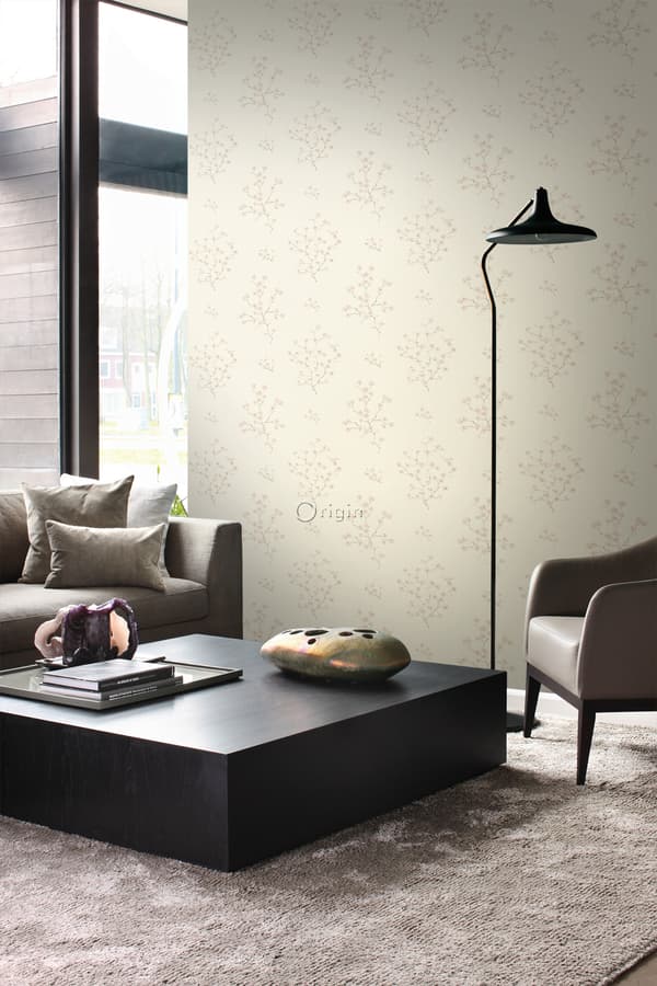 Origin Wallcoverings tapet blomning beige och rosa 53 cm x 10,05 m