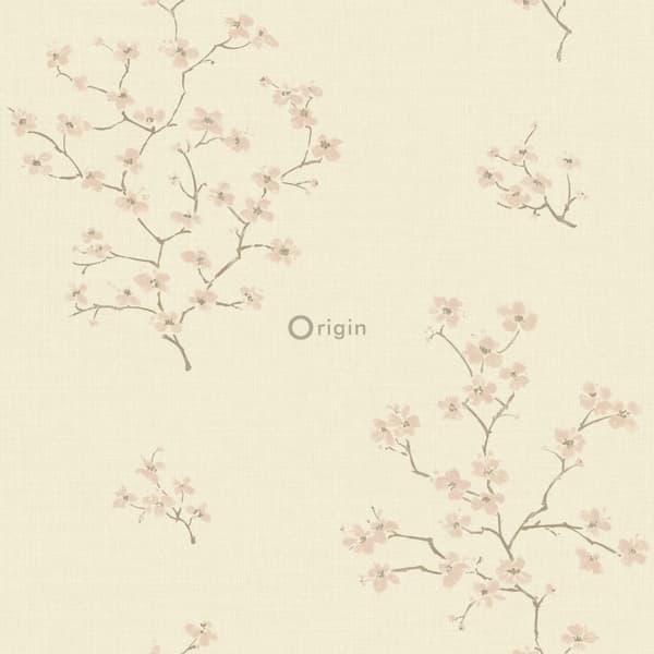 Origin Wallcoverings tapet blomning beige och rosa 53 cm x 10,05 m